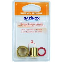 Raccord 2 pièces pour gaz butane / propane à souder, Mâle x Diam.12 mm, GAZINOX