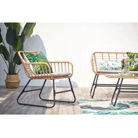 Parea, Salon De Balcon Rotin Et Acier 4 Places