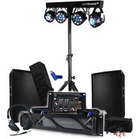 Pack Sono BM SONIC Ampli 1000W, Paire d'Enceintes Passives 2x300W, Table de Mixage, Portique 4 Lumières Xperformer+Clé 32G