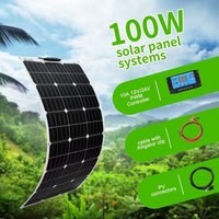 Kit Panneau Solaire Flexible 12/24v, Modele: Kit 100W 10A