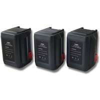 vhbw - Set économique 3x batteries Li-Ion 4000mAh (18V) compatible avec Gardena AccuCut 8840, 8841 remplacement pour 8835-U, 8835-20, 8839, 8839-20