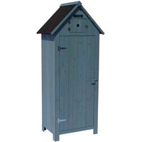 Armoire De Jardin "Cabanon" - 77 X 54.5 X 179 Cm - Bleu Ciel