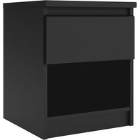 Saian Matt Bedside - 1 Tiroir 1 Étagère En Noir