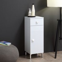 Base Au Sol Cm.31,5 Avec Porte Et Tiroir Blanc Série Easy