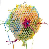 Jouets De Morsure De Perroquet, Jouet À Mâcher Pour Les Oiseaux Grimpants, Broyeur De Papier Coloré En Bambou Tissé Pour Les Inséparables, Les