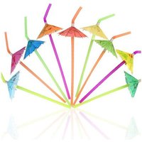 Pailles De Parapluie Tropicales Jetables Pliables Pour Cocktail, Pailles À Boire Vinho Pour Fête Bar Décoration De Style Vin 50 Pièces/Paquet