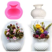 Moule En Silicone En Forme De Vase À Fleurs 3d, Pour Fondant, Décoration De Gâteaux, Chocolat, Savon