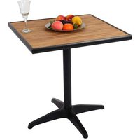 Table De Jardin Hwc-J95, Table De Balcon Table De Bistrot, Gastronomie Aluminium Aspect Bois Noir, Teak
