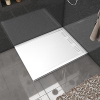 Receveur en acrylique Blanc 90x120x4 cm + Grilles Linéaires Chrome et Blanche Mate