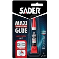 Colle Maxiglue Universel Liquide SADER Transparent Ultra puissante et résistante Prise maxi rapide en 15 secondes
