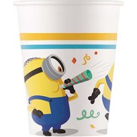 8 Gobelets En Carton Minions 200 Ml