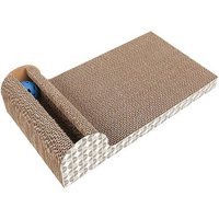 Intirilife Plateau À Griffer Interactif Pour Chats Jouets Pour Chats En Carton Ondulé Brun De Taille 45.5 X 24.5 X 10.5 Cm - Pour Occuper Votre Chat