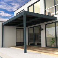 Pergola Solaire Photovoltaïque Heliolite 5,778x3,543 M - Gris 4000w Chemin De Câbles Inclus