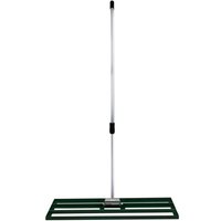 Râteau de Nivellement de Pelouse en Acier inoxydable Vert 100 cm Largeur