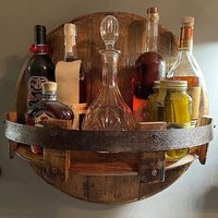 Étagère En Bois Pour Whisky Vintage, Supports De Décoration Murale Pour La Maison, Présentoirs Pour Bouteilles De Liqueur Faits À La Main, Étagères