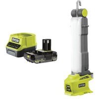 Pack RYOBI Lampe LED modulable R18ALF-0 - 18V One+ - 850 lumens - 1 batterie 2.0Ah - 1 chargeur rapide RC18120-120