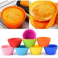 Moule À Gâteau Rond En Silicone, 10 Pièces, Pour Muffins, Cupcakes, Ustensiles De Cuisine, Diy, Outils De Décoration De Gâteaux