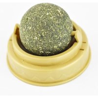 Boule Adhésive Murale En Herbe-Aux-Chats, 1 Pièce, Jouet Naturel, Herbe-Aux-Chats, Élimine Les Boules De Poils Pour Favoriser La Digestion