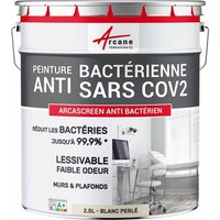 Peinture mur antibactérienne lessivable Blanc Perlé - RAL 1013 2.5 L