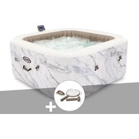 Kit spa gonflable Intex PureSpa Calacatta carré Bulles 4 places + Kit d'entretien