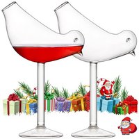 Lot De 2 Verres À Cocktail - 150 Ml - Design Créatif Oiseau Ensemble De Verres À Vin Pour Mariage De Fête