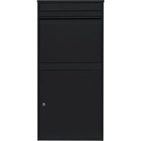 Boîte à Colis XL Anti-vol Noire en Acier Autoportante Boîte aux Lettres Murale Colissimo -Grande boîtes jusqu'à 44 x 33 x 30 cm- 100 % Sécurisée