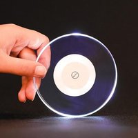 Support De Tasse À Lumière Led, Dessous De Verre À Paillettes, Pour Bar, Fête, Cocktail, Dessous De Verre, Atmosphère Lumineuse, Accessoires De