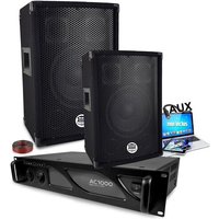 Pack Sono 1600W Haut-parleur BM SONIC BMS-08 2x300W, amplificateur 1000W, Câblage