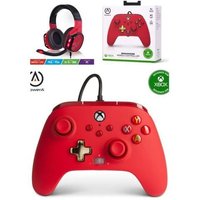 Manette XBOX ONE-S-X-PC ROUGE EDITION Officielle + Casque Gamer SPIRIT OF GAMER EH60 ELITE