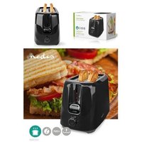 GRILL PAIN à Deux fentes 700W pour griller les tartines de pain - couleur Noire cadeaux de noël