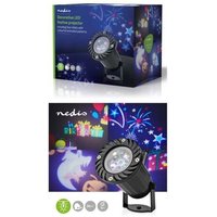 Projecteur de décoration de fête à LED 4 diapositives 16 motifs avec animations colorées pour Noël Int ou ext FÊTES NOEL