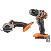 Pack AEG Perceuse à percussion - Mini scie multi-matériaux - 18 V - Subcompact - Brushless
