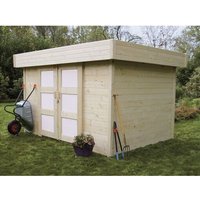 Abri Jardin Bois "Stockholm" - 11.27 M² - 4.02 X 2.8 X 2.19 M - 28 Mm