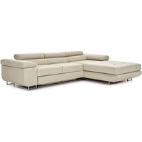 Canapé D'angle Droit Convertible + Coffre "Armando" - 280 X 70 X 205 Cm - 3 Places - Beige