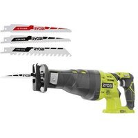 Pack RYOBI - Scie sabre R18RS-0 - 18V One+ - sans batterie ni chargeur - Lot de 3 lames RAK3RBWM spéciales scie sabre