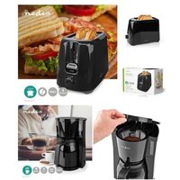 PACK DEJEUNER Cafetière Machine à café Electrique Isotherme NOIRE 1.5L 900W + Grille-pain NOIR 2 Fentes 700W pas cher