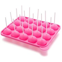 Moule À Chocolat En Silicone À 20 Trous, Bâtonnets À Gâteaux Pop, Cupcake, Sphère De Sucette, Cuisson, Plateau À Glaçons Avec Bâton