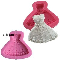 Moule Silicone 3d Robe Princesse Pour Pâte À Sucre Cake Design Décoration Gateau