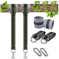 Fixation Hamac Sangle Balancoire Fixation Pour Fauteuil Suspendu Corde Balancoire Exterieur Accessoire Mousquetons De Sécurité Balancoire Sangle