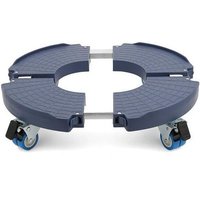 Porte Plante A Roulettes Rotation À 360°, Capacité De 200 Kg, Plateau Roulant Réglable Ø 40-54cm, Support De Pot De Fleur Pour Intérieur À Extérieur,