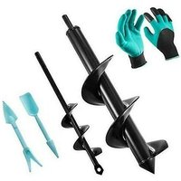 Mèche Tarière Jardin Perceuse Ø 80 Ø 40 Jardin Foreuse Outil de Jardinage Foret de Jardin Spirale Outil de Plantation pour Faire Trou Planter Semis