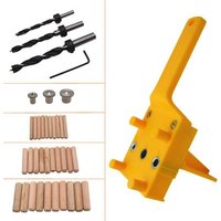 Guide de gabarit de chevilles pour le travail du bois, pour mèches de 6/8/10mm, perçage du bois, trou droit, gabarit de chevilles avec manchon en