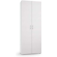 Meuble Polyvalent En Bois 72cm 2 Portes Avec Étagères Et Tiroir Blanc