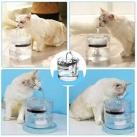 Fontaine A Eau Pour Chat Automatique 1,8l Fontaines À Eau Pour Chats Chiot Animaux Avec 2 Modes D'eau Intelligents 2 Filtre Charbon 1 Pompe Fontaine