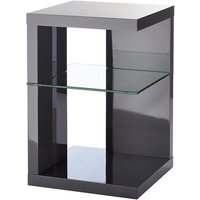 Hometrends4you 516653 Table D'appoint Blanc Brillant 40 X 60 X 40 Cm, Anthracite