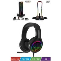 Support Casque Gaming RGB Porte Casque Gamer Multifonctions 11 Effets Lumineux Pour PC/PS4/Xbox + CASQUE GAMER RGB