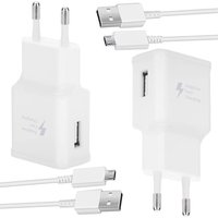 Lot De 2 Chargeurs Rapides Avec Câble De Charge Rapide Micro Usb 1,5 M Pour Samsung Galaxy S7 S7 Edge A10 A10s A10e A6 A6+ 2018 S6 S5 S4 Note 5