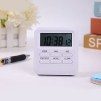 1pcs Minuterie Digitale Avec Fonction D'horloge/Réveil 3 En 1, Minuterie De Cuisine Aimanté, Timer Chronomètre Compte À Rebours, Gestion Du Temps
