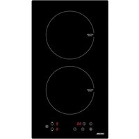 Plaque à Induction Encastrable 30cm, 2 Feux 18cm Booster, Contrôle Tactile, 3500 W, Noir, MPM, MPM-30-IM-06