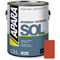 Peinture Sol Satin - APARA 2.5 litres Rouge tomette (RAL 3013)